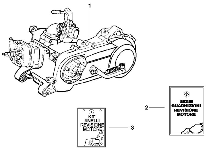 Blocco motore completo Piaggio NRG Power DD 50 2 tempi LC 2007-2017