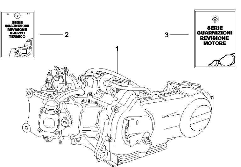 Blocco motore completo Vespa GTS 250 ie 2005-2009 (con ABS)
