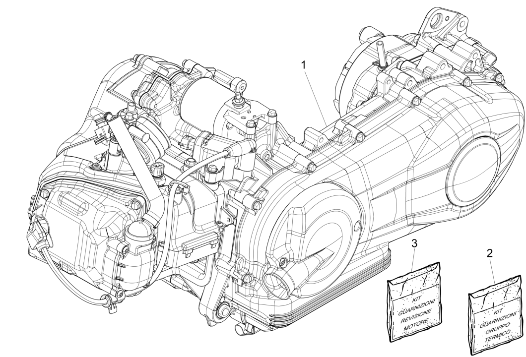 Blocco motore completo Vespa Sprint 125 3V IE ABS