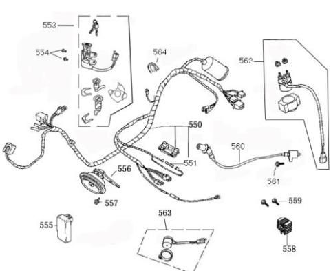 Blocchetto di accensione - Cablaggio AGM Retro Extra verde