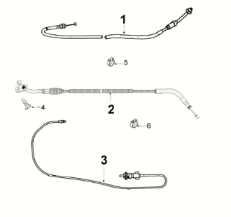 Controls and cables Peugeot Django 125 EFI E5 2021-2022