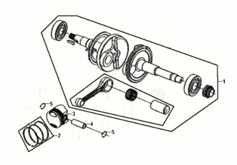 Albero motore Sym Fiddle III 50 E3