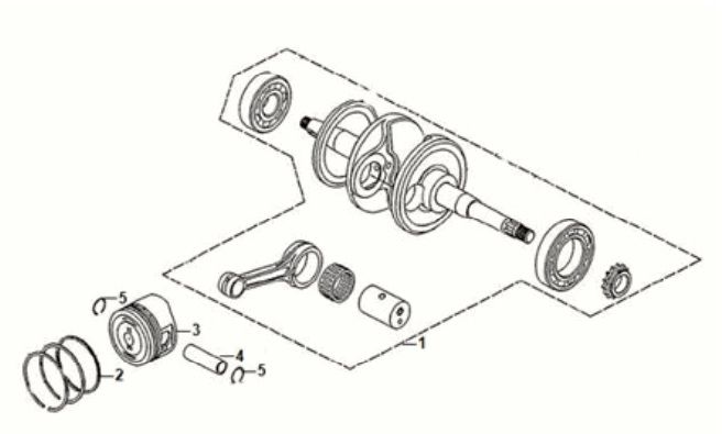 Crank Shaft Sym Orbit III 125I E5