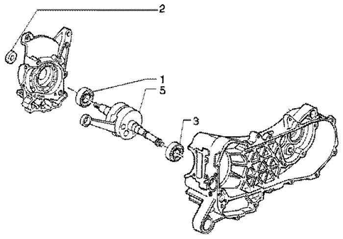 Albero motore Piaggio Liberty 4 tempi ←2006
