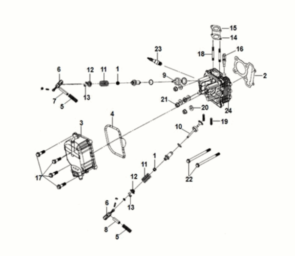 Cylinder head Sym Fiddle IV 125i AC CBS E5 2020-2021
