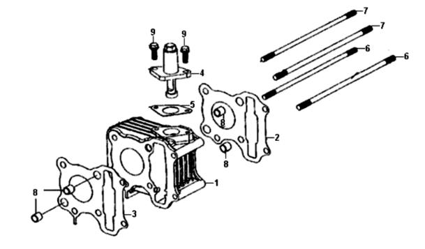 Guarnizione cilindro/testa/guarnizione base Sym Symphony ST E3