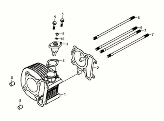 Cylinder Sym Fiddle IV 125i AC CBS E5 2020-2021