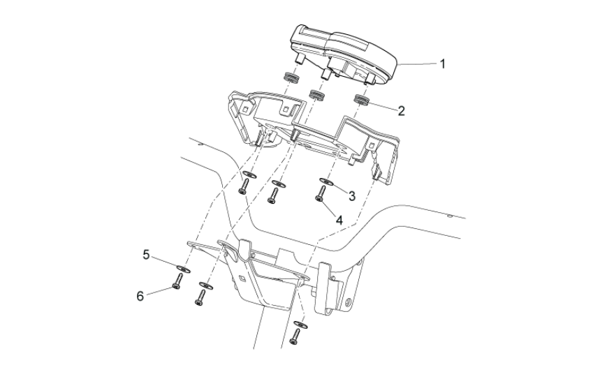 Contachilometri - Cockpit Aprilia SR 50 LC (iniezione e carburatore) 2004-2009