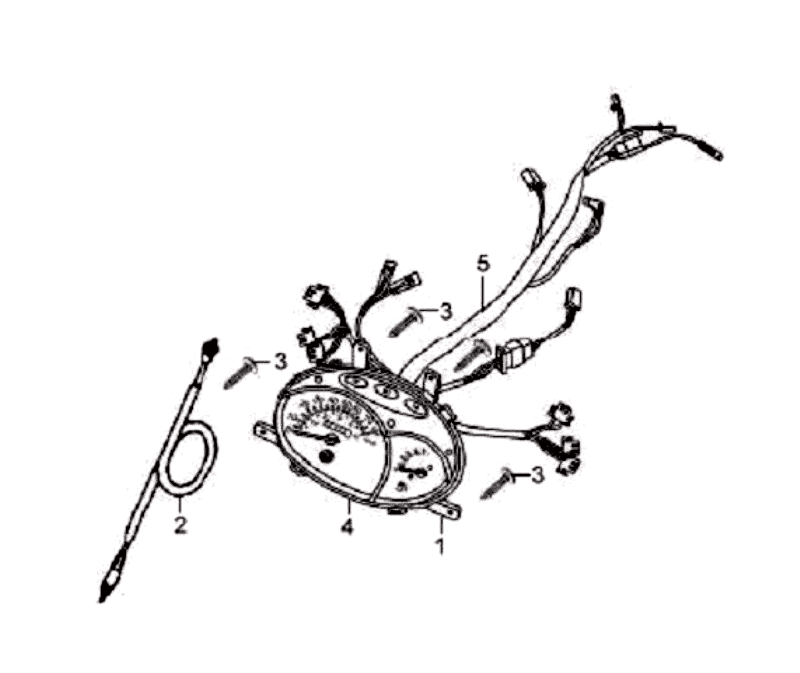 Contachilometri - Cockpit - Cavo tachimetro Sym Fiddle White WH8018P