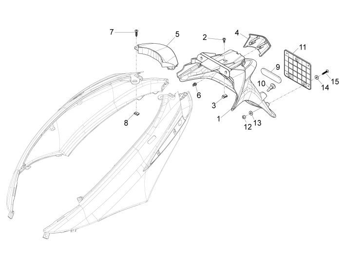 Parabrezza moto Piaggio New Fly 4 tempi 2V bianco 566
