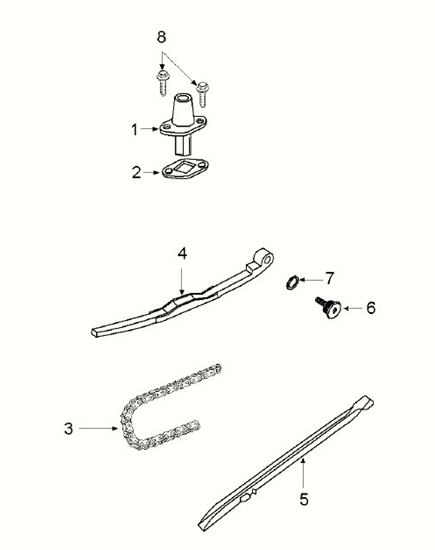 Catena di distribuzione - Guidacatena Peugeot Django 4 tempi Euro 5