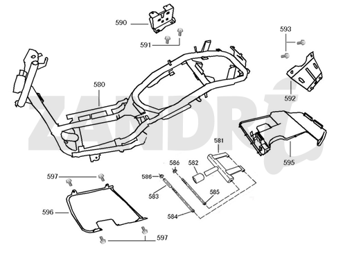 Vari componenti BTC Riva Sport blu scuro