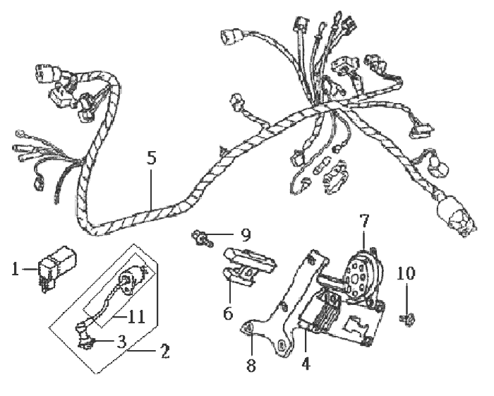 Albero portacavi Sym DD50 blu