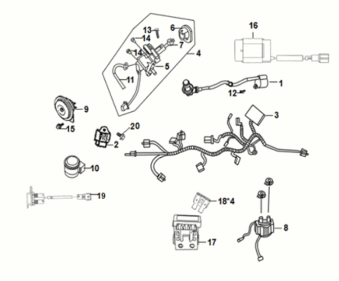 Cablaggio Sym Symphony ST E3