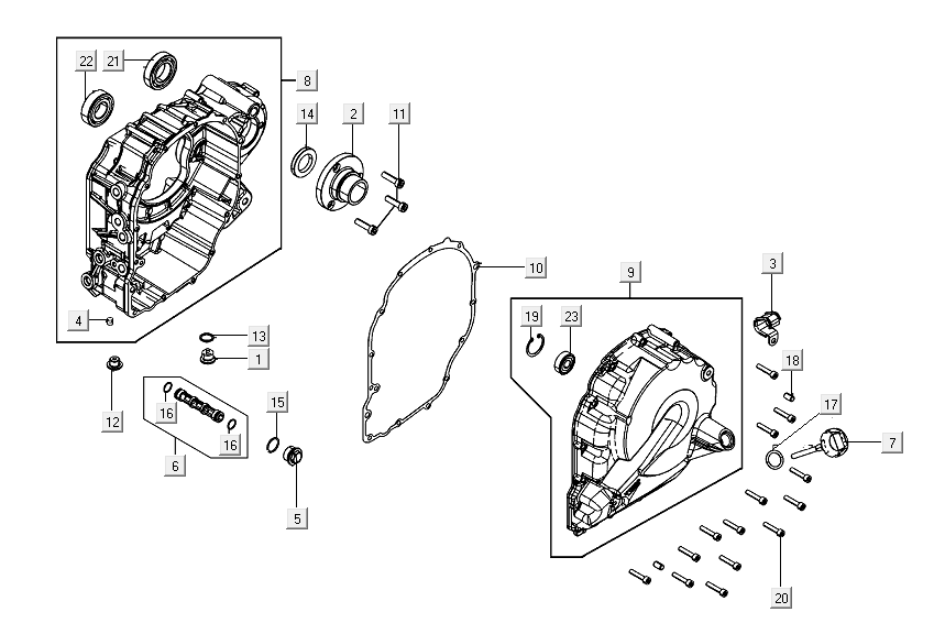 Coperchio carter - Asta di livello Kymco AK550i