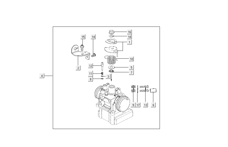ECU - Corpo acceleratore Kymco Carry 50i 4 tempi Euro 4 bianco
