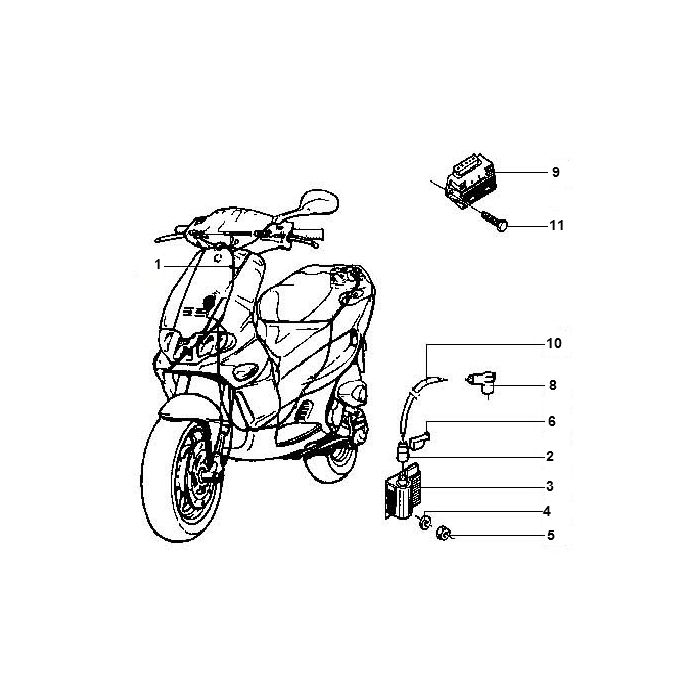 Parti elettriche Gilera Runner 50 2-stroke LC 1998-2005
