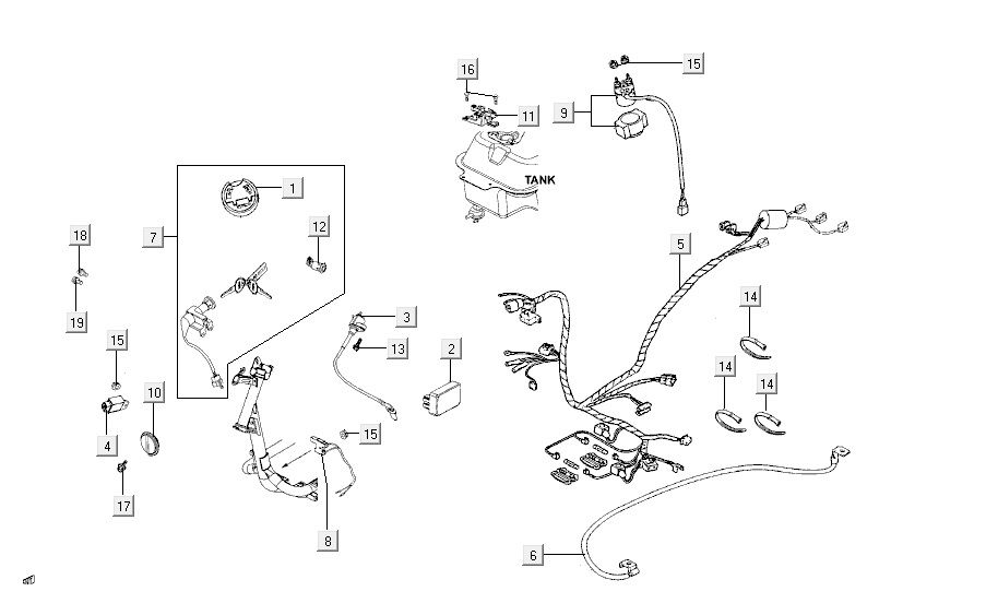 Parti elettriche Kymco Agility 12