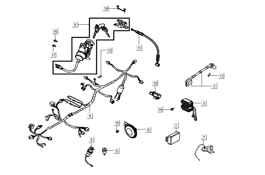 Parti elettriche Kymco Agility 16