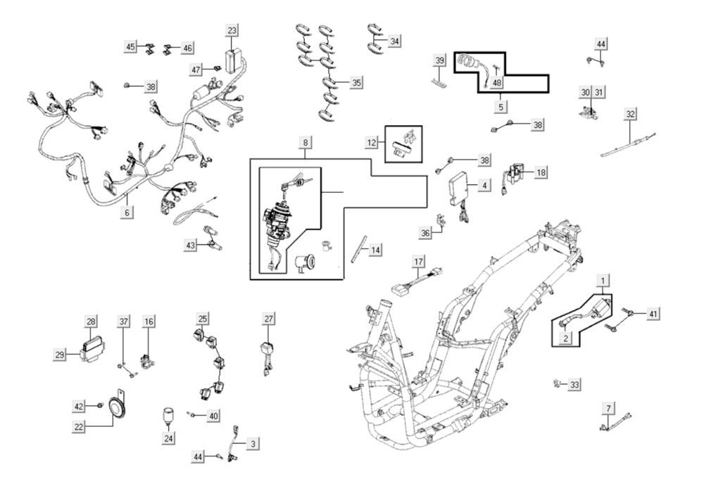 Parti elettriche Kymco GTI 300i