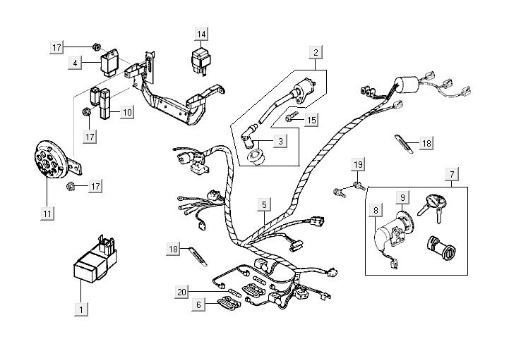 Parti elettriche Kymco Vitality 50 4-stroke AC antracite