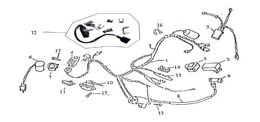 Parti elettriche Neco Borsalino 125 4T AC