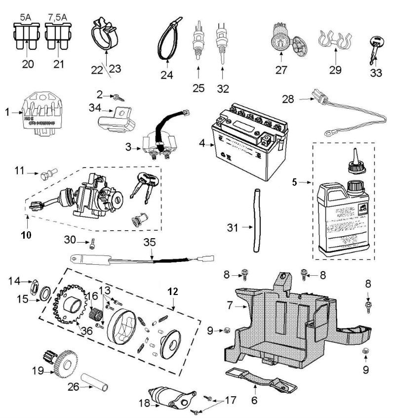 Ricambi elettrici AC Peugeot Speedfight 3 50 4 tempi