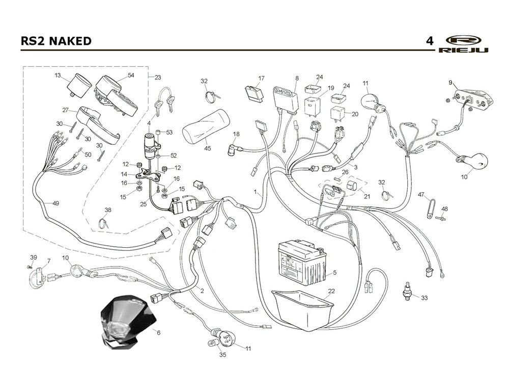 Parti elettriche Rieju Rs2 Naked blue 2009 2 tempi