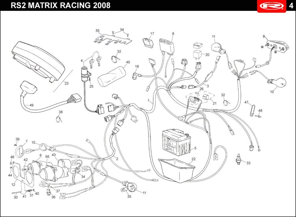 Parti elettriche Rieju Rs2 rosso 2007 2 tempi
