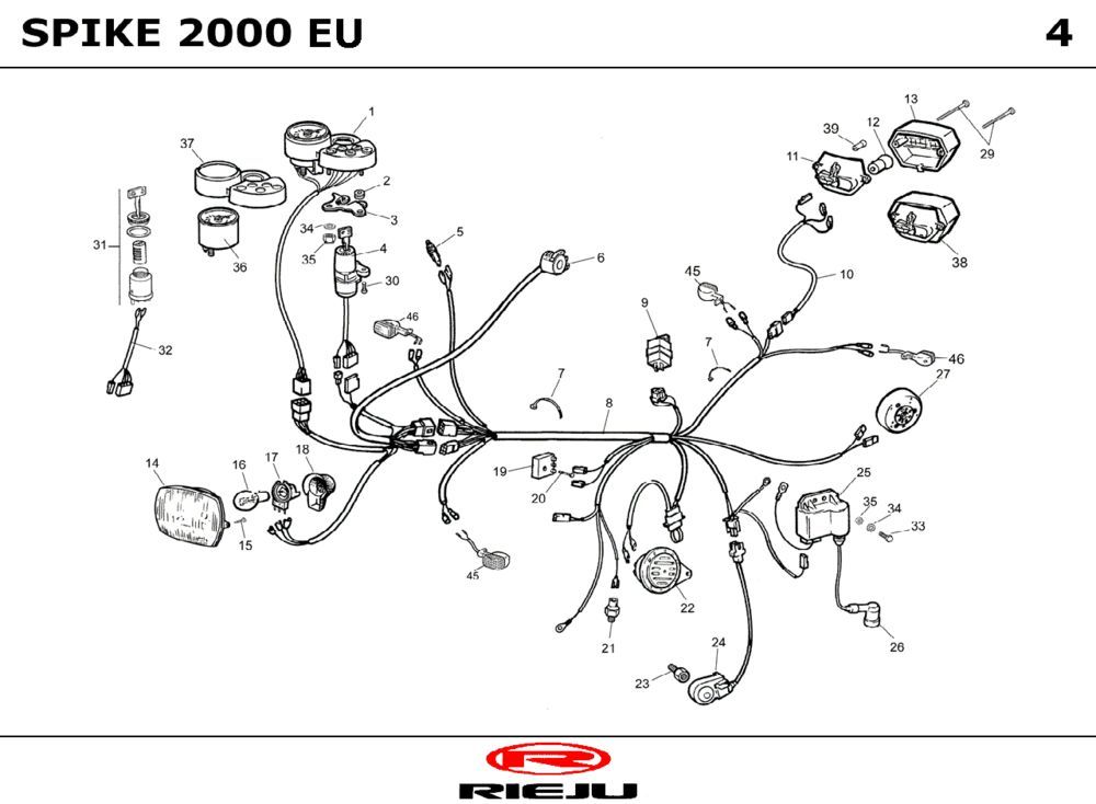 Ricambi elettrici Rieju Spike grigio 2003 a 2 tempi