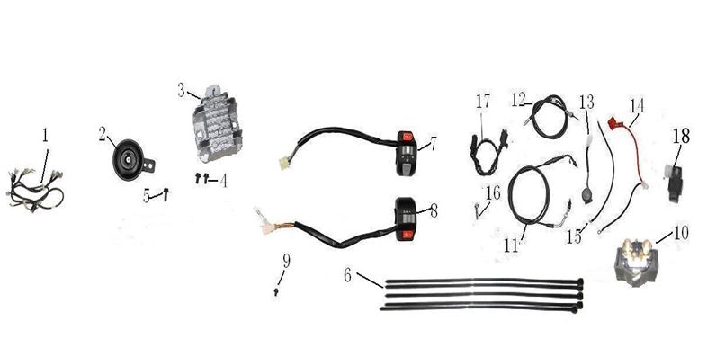 Ricambi elettrici Turbho CX 50 4 tempi