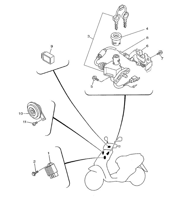 Ricambi elettrici Yamaha Neo's 50 2-stroke AC 2003-2008