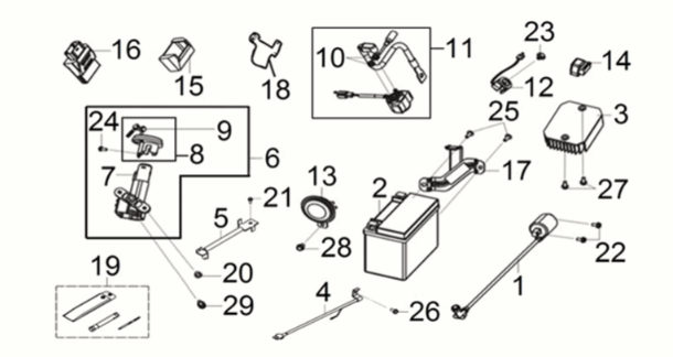 Eletric part Sym Joymax Z 125i E5 2022