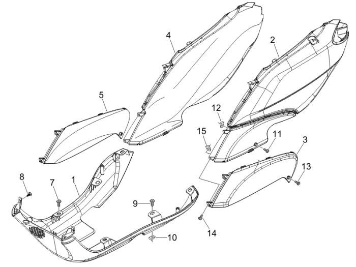 Sottospoiler Piaggio Fly 50 4 tempi AC