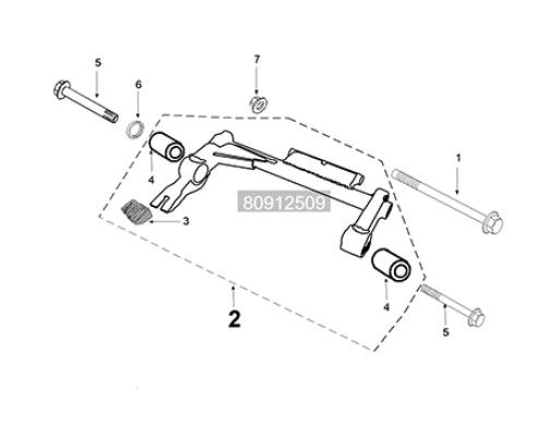 Engine bracket Peugeot Tweet 125i E5 FL 2023-2025