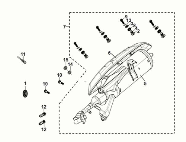 Silenziatore di scarico Sym Symphony ST 50 E5