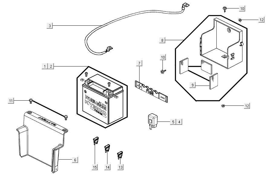 Batteria Kymco Xciting 500R EVO