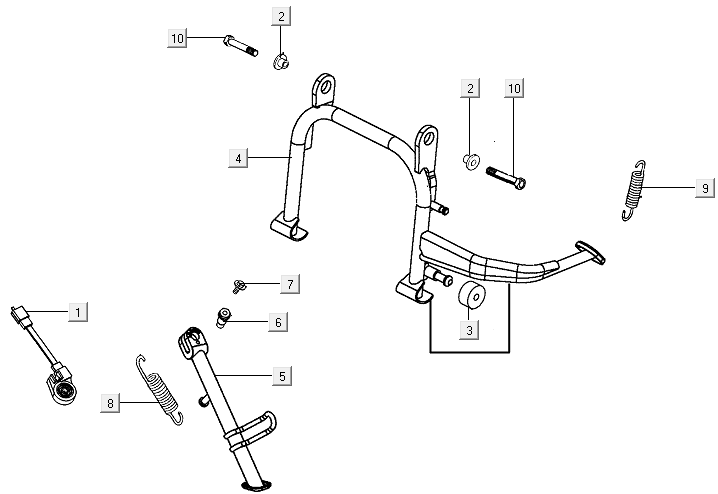 Cavalletto centrale - Cavalletto laterale Kymco E-Vitality