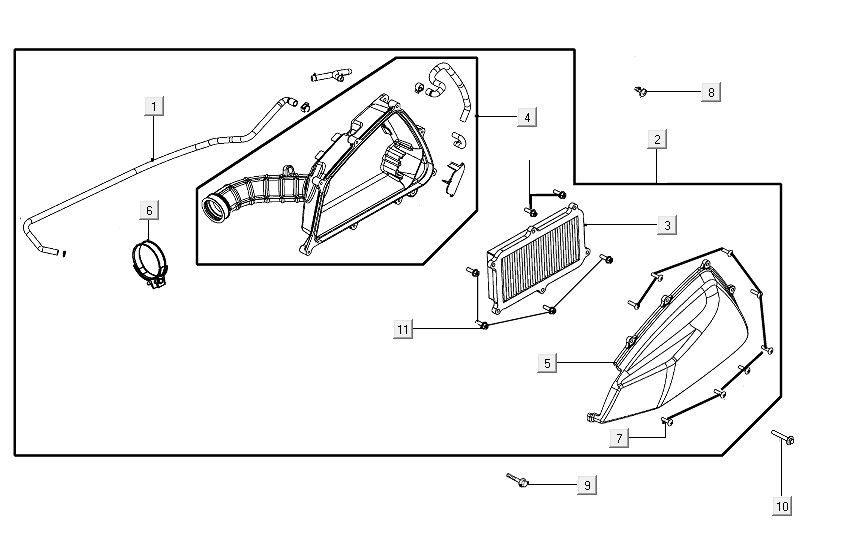 Filtro aria Kymco People S 150i Euro 4
