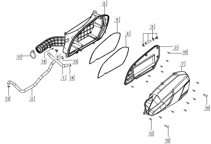 Filtro aria ABS Kymco New Downtown 350i