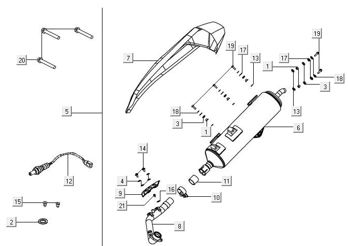 Scarico ABS Kymco New Downtown 350i