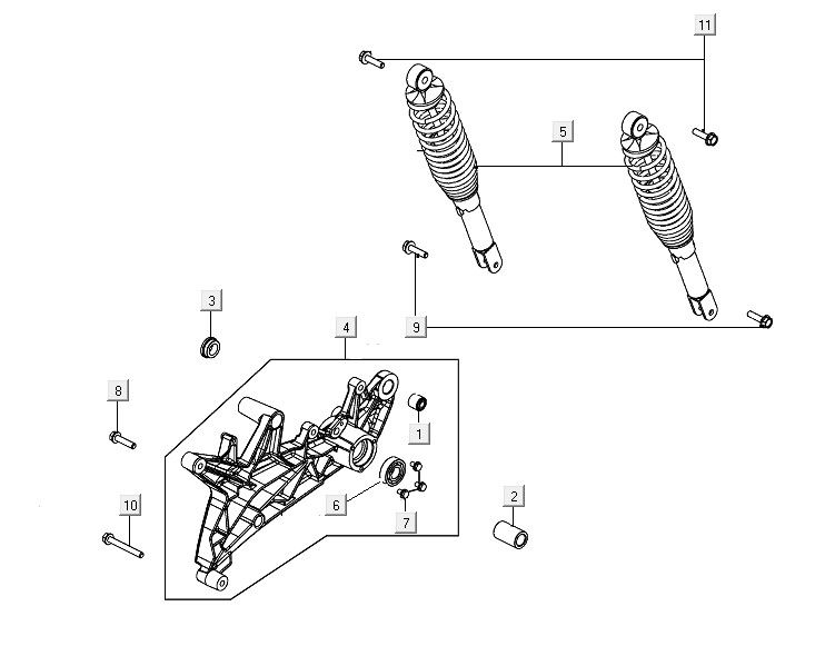 Ammortizzatore Kymco People S 150i Euro 4