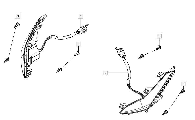 Indicatori anteriori Kymco People S 150i Euro 4