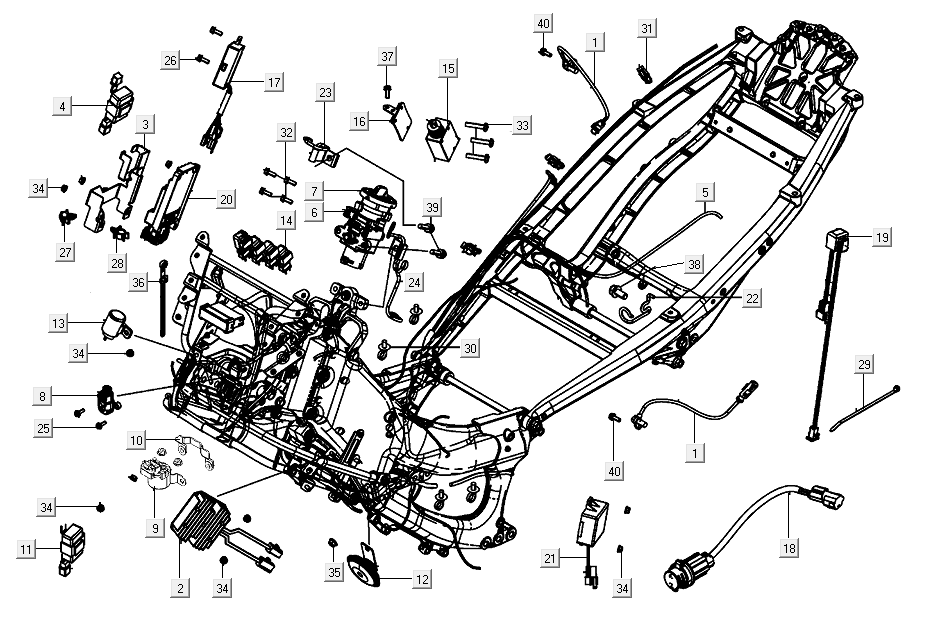 Cablaggio Kymco AK550i