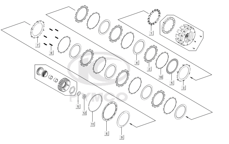 Frizione - Dischi frizione Kymco AK550i
