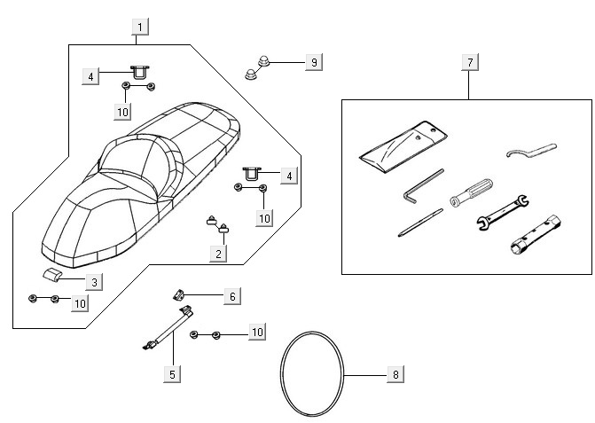 Sella Kymco New Downtown 350i ABS