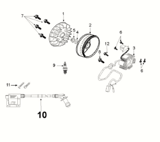 Flywheel magneto Peugeot Django 125 EFI E5 2021-2022