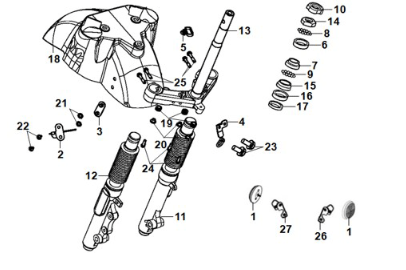 Parafango FR. - cuscino anteriore Sym E-Fiddle Primavera Blue (BU2154U)