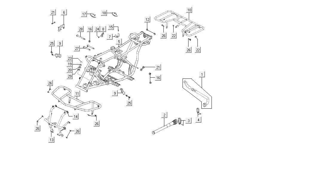Telaio Kymco MXU 150
