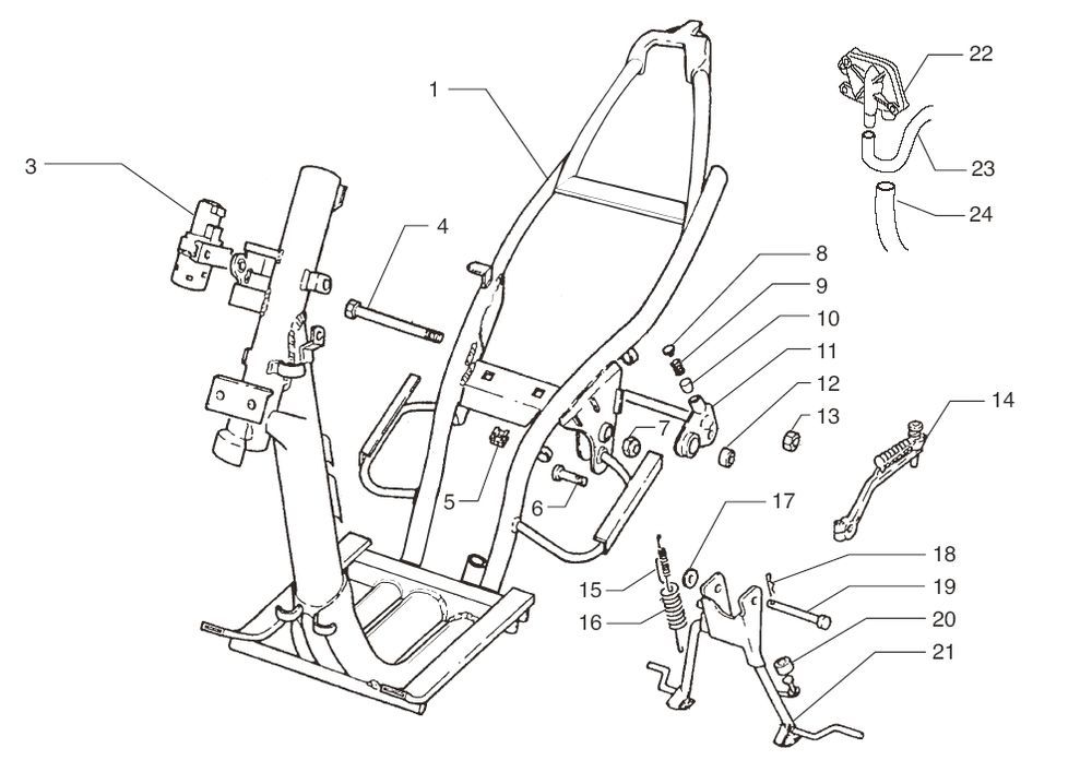 Telaio Beta Ark-k 50 2-stroke AC giallo blu